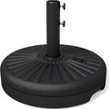 JEAREY 81.5lb Max Capacity Patio Umbrella Stand, Outdoor Umbrella Base Water Filled Stand, Heavy Duty Market Umbrella Holder for Patio, Deck, Poolside (Black)