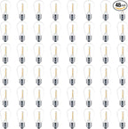 Meconard 48 Pack S14 LED String Light Bulbs, 1 Watt Shatterproof Replacement Bulbs for Patio Outdoor Sting Lights, E26 Medium Screw Base, Warm White 2200K, Non-Dimmable