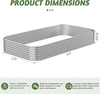 4 Pack Corrugated Galvanized Steel Raised Garden Bed Outdoor, Metal Above Ground Garden Bed for Vegetables and Flowers, Raised Beds for Gardening-4x2FT