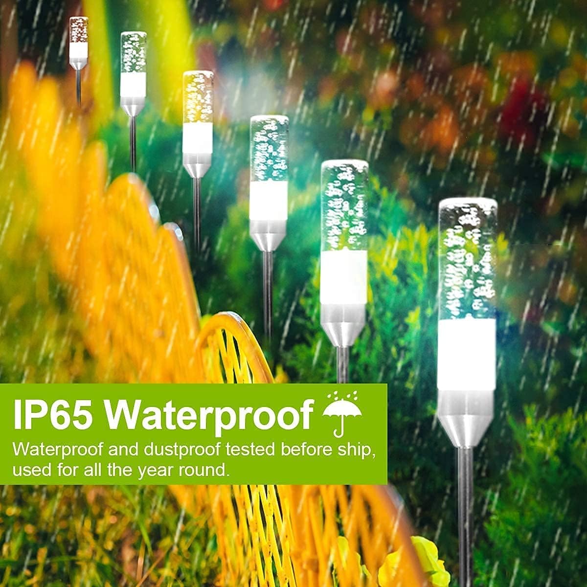 3 Pack Extension Lamps Landscape Path Lights, Without Transformer, IP65 Waterproof Garden Lights for Yard, Pathway, Walkway (Cool White)