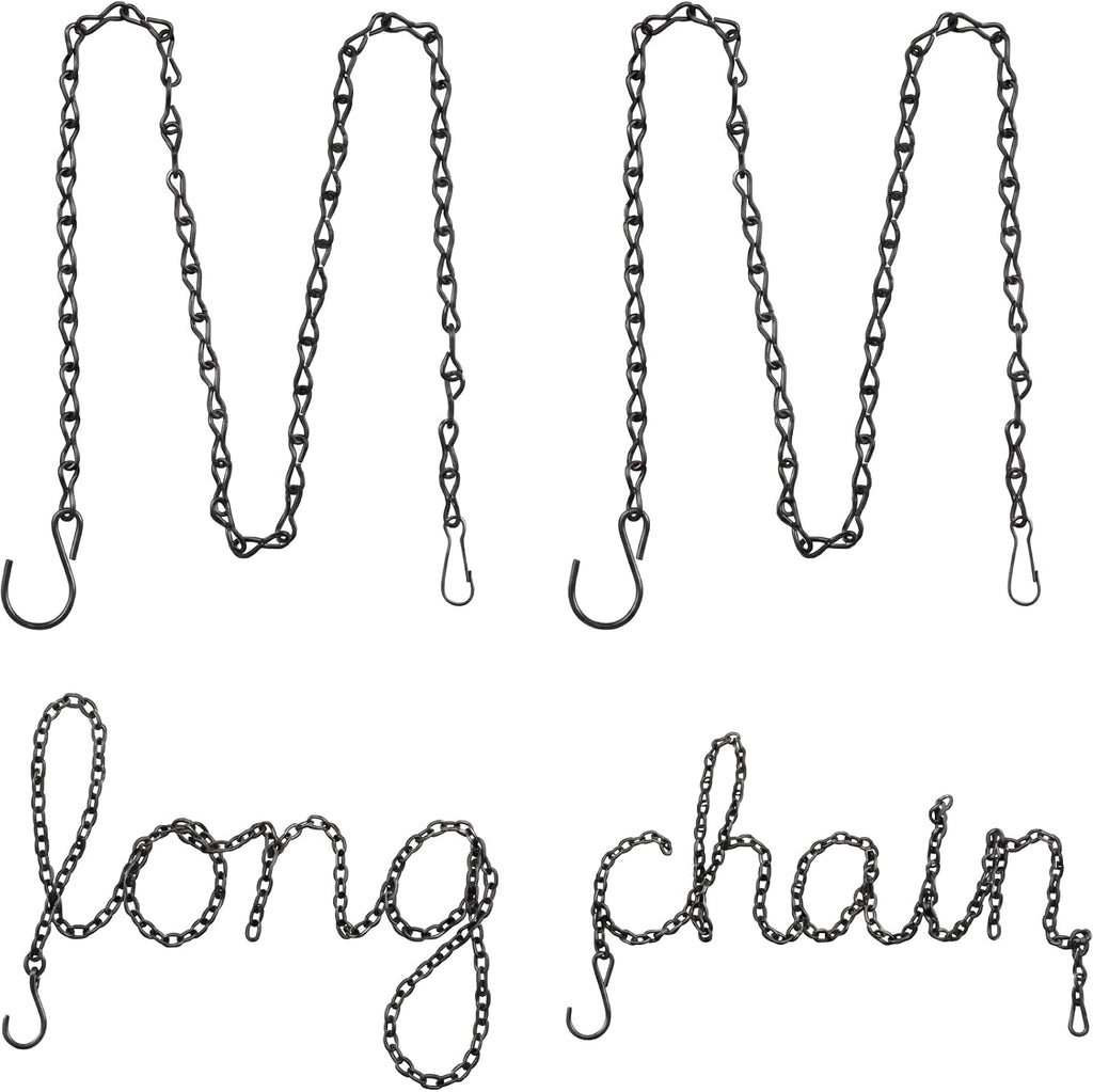 EBOOT 8 Pack 9.5 Inches Hanging Chains for Bird Feeders, Planters, Billboards, Chalkboards, Lanterns, Wind Chimes and Decorative Ornaments (Black)