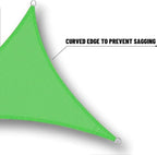 SUNNY GUARD Waterproof Sun Shade Sail 6'x12'x13.4' Lemon Green Right Triangle UV Block Sunshade for Backyard Yard Deck Patio Garden Outdoor Activities and Facility(Customized)