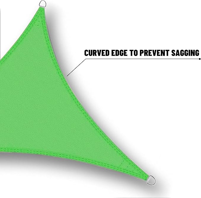 SUNNY GUARD Waterproof Sun Shade Sail 6'x12'x13.4' Lemon Green Right Triangle UV Block Sunshade for Backyard Yard Deck Patio Garden Outdoor Activities and Facility(Customized)