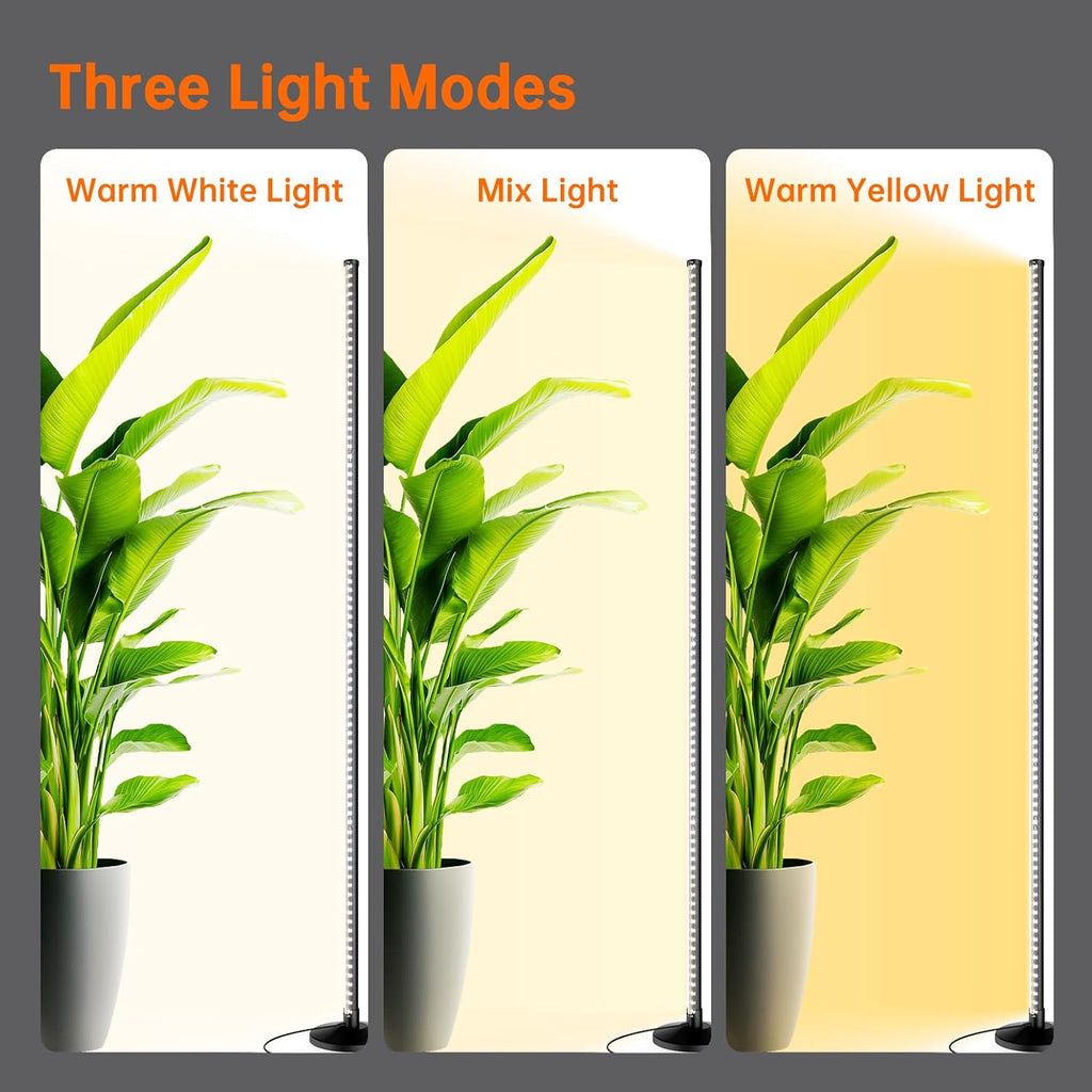 bstrip t10 vertical grow light, full spectrum plant, front angle view