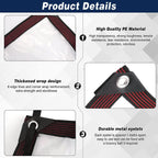 clear waterproof tarp heavy duty 7x12ft-2p,90% transparent vinyl showing dimensions