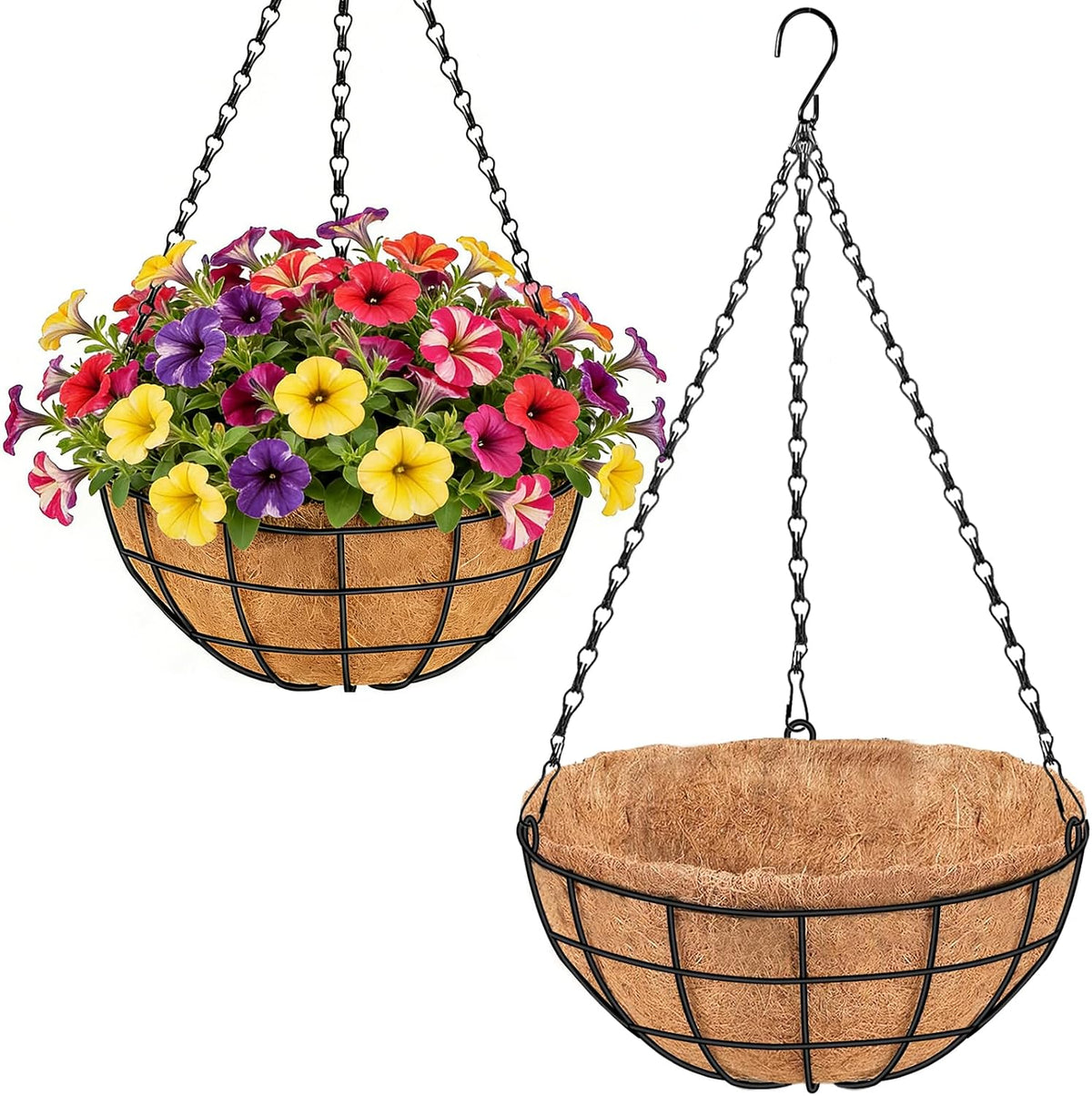 16 inch hanging planters for outdoor plants, 2, main product view