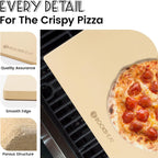 Pizza Stone, Rectangular Extra Large 23.6" x 15.8" x 0.6" Pizza Stones for Oven Grill, Industrial Commercial Heavy Duty Cordierite Baking Stone for Pizza Bread, Pizza Accessories, 14.19 lbs