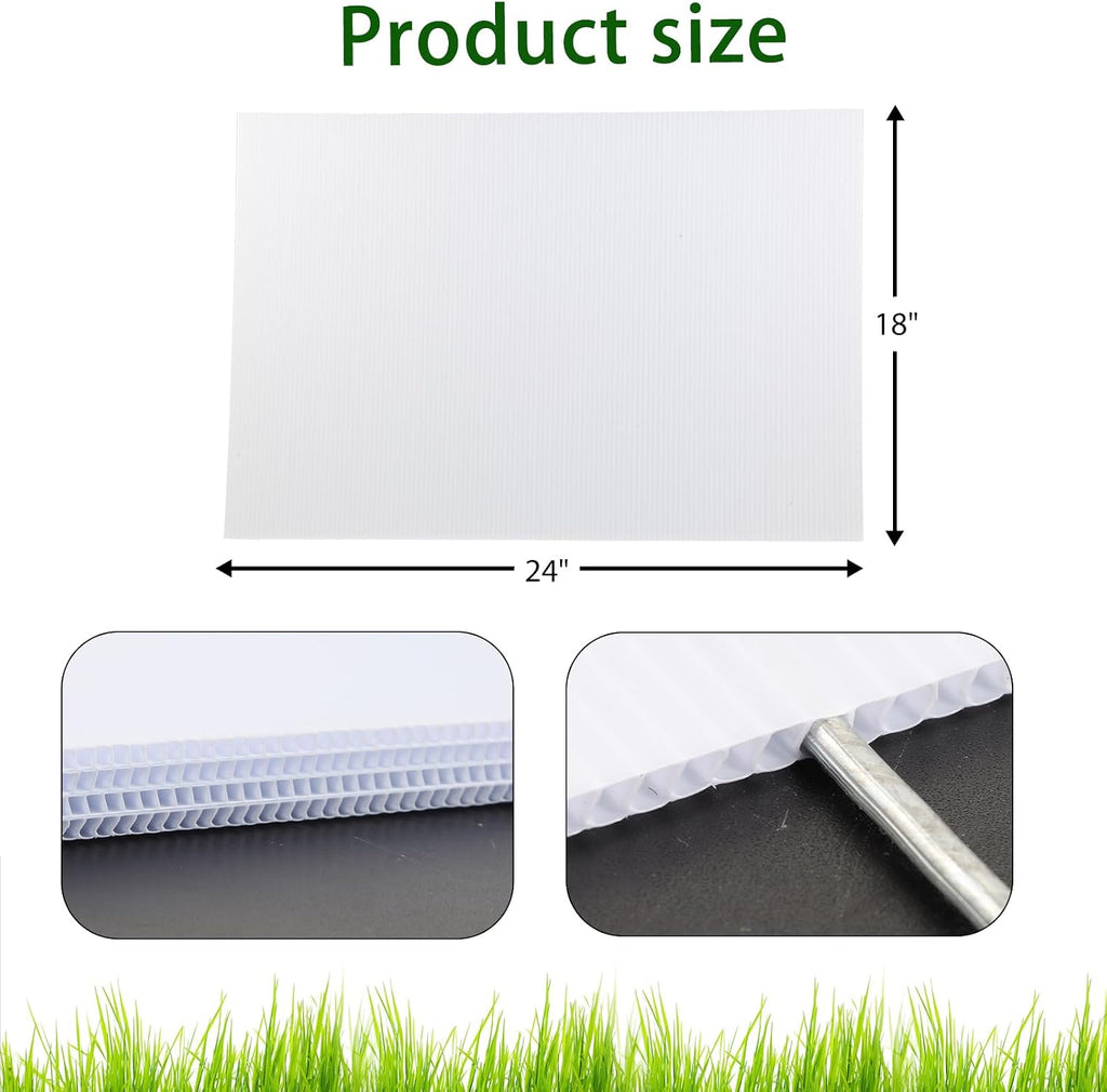 large blank yard signs 18 x 24" with shown in use