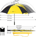 G4Free 47/54/62/68/72 Inch Automatic Open Golf Umbrella Oversize Extra Large Double Canopy Vented Windproof Waterproof Stick Umbrellas