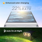 Consciot Christmas Solar Spot Lights Outdoor, IP67 Waterproof 2-in-1 Solar Outdoor Lights, Durable Christmas Decoration Lights for Garden, Yard, Pathway, Driveway, Porch, Walkway, Auto On/Off, 6 Pack