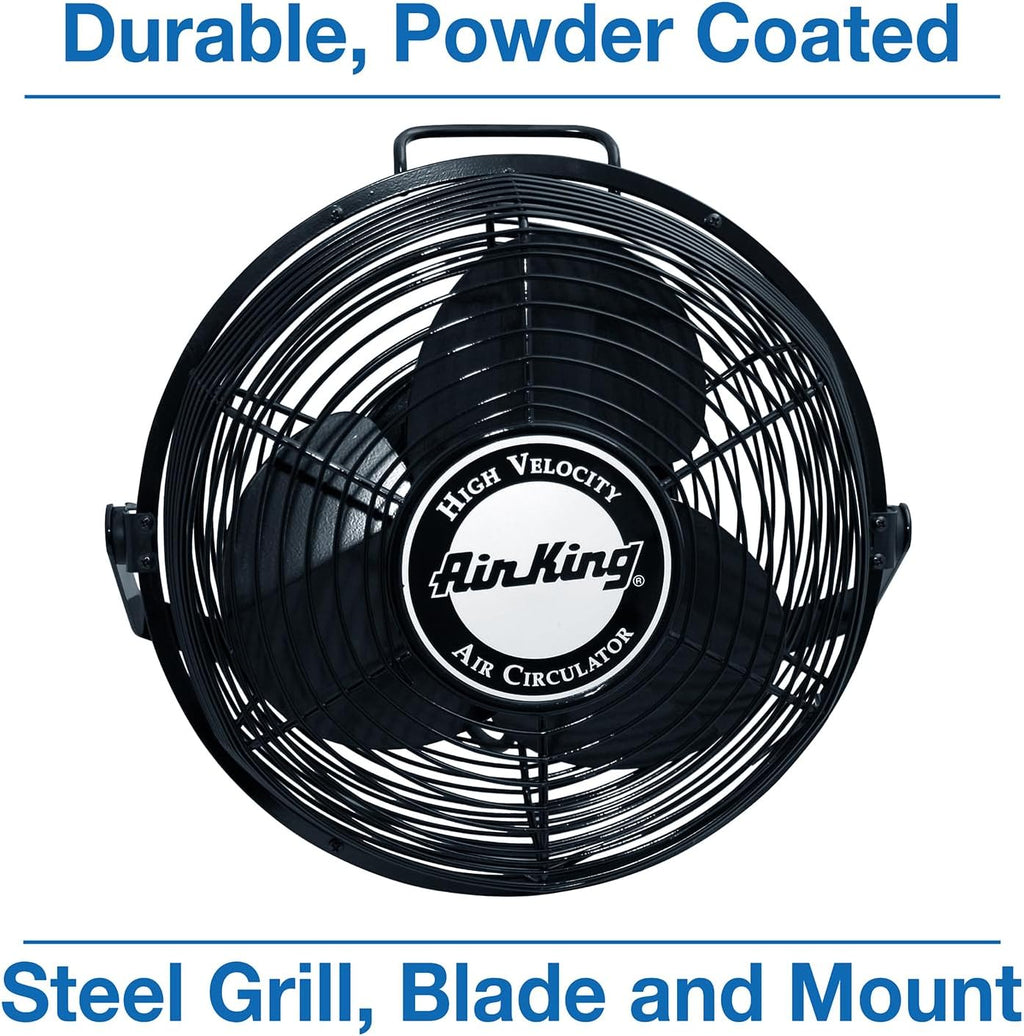 air king 9312 powder-coated steel multi-mount wall fan, package contents