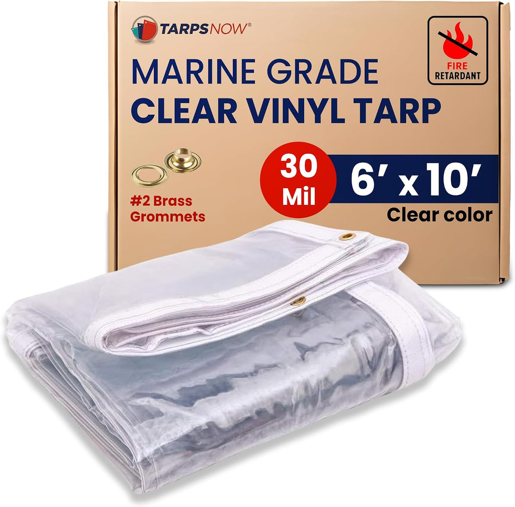 tarps now marine grade clear vinyl tarp, (6', main product view