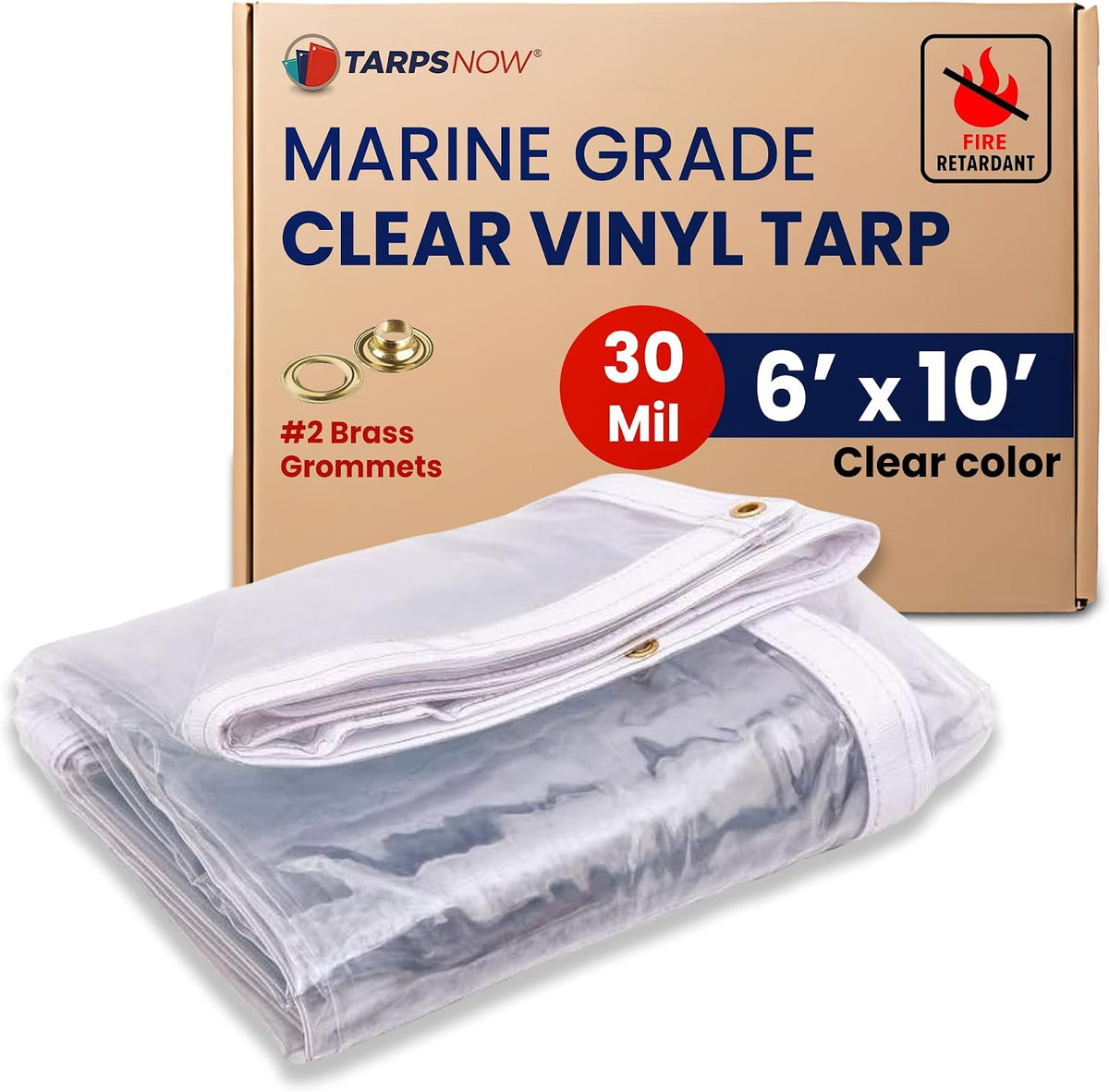 tarps now marine grade clear vinyl tarp, (6', main product view