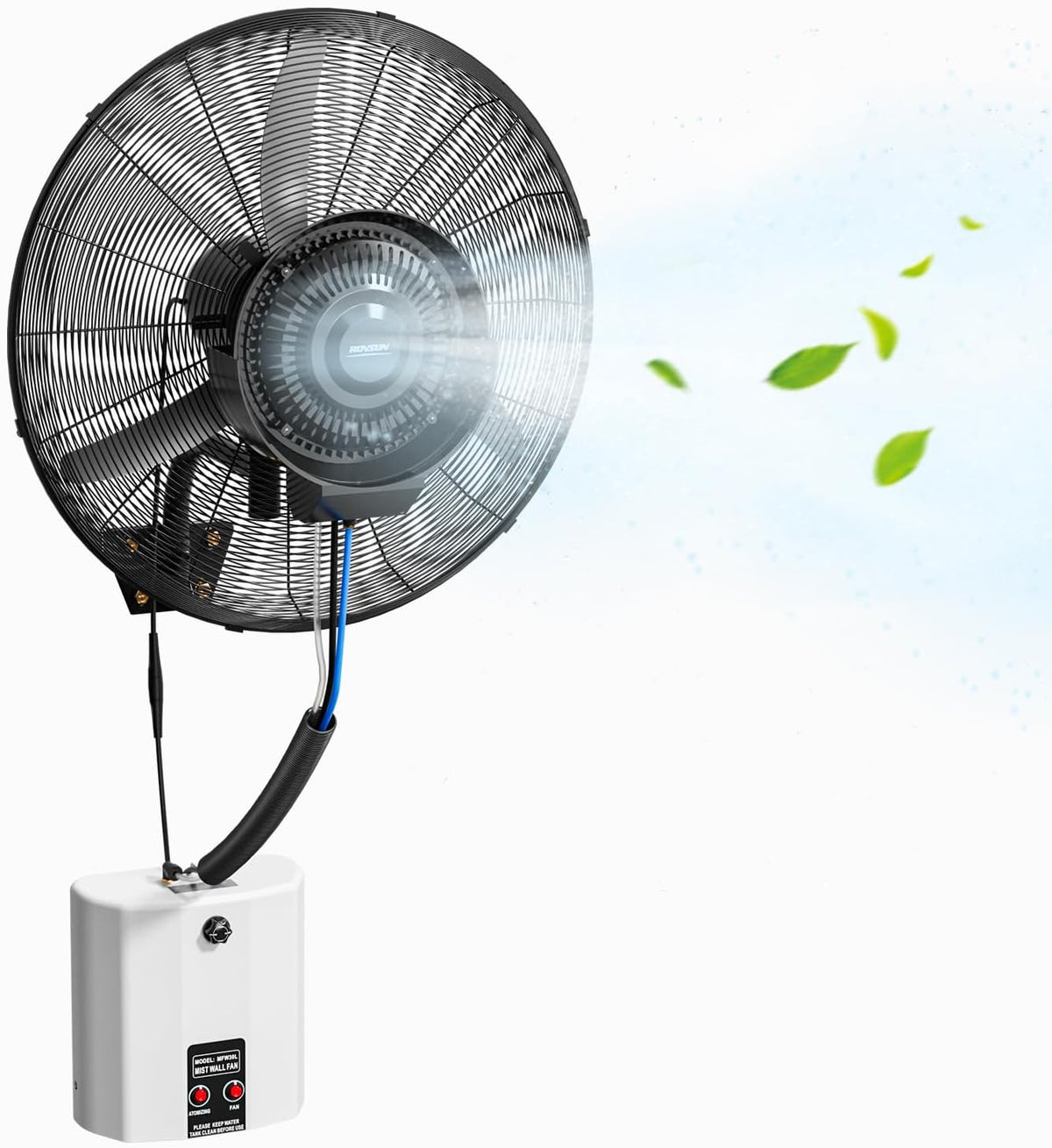 rovsun 26inch wall mount misting fan with bldc, main product view