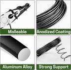 Bonsai Training Wire Set of 4, Total 128 Feet (32 Feet Each Size) | 3 Size - 1.0MM, 1.5MM, 2.0MM, Corrosion and Rust Resistant (with Bonsai Wire Cutter)