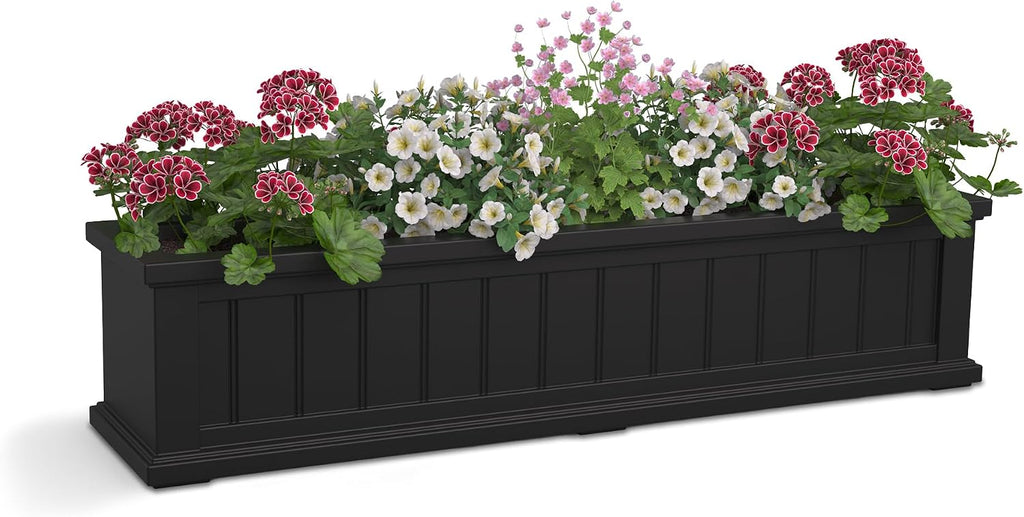 mayne cape cod 4ft window box - black, main product view