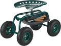 vevor rolling garden cart with swivel seat, heavy, main product view