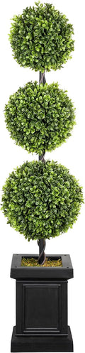 3.5ft topiary trees artificial outdoor with sturdy pot, main product view