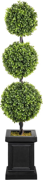 3.5ft topiary trees artificial outdoor with sturdy pot, main product view