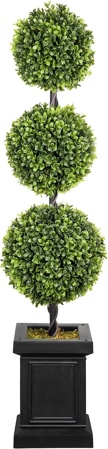 3.5ft topiary trees artificial outdoor with sturdy pot, main product view
