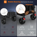 originsure 300l collapsible beach wagon cart with big showing dimensions