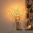 Vanthylit 3PK 30" Brown Lighted Twig Branches Pathway Light 60 LED Warm White Bulbs for Outdoor and Indoor
