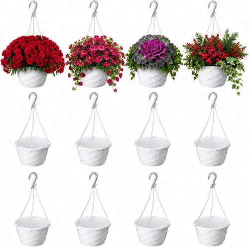 10 inch modern euro swirl plastic hanging baskets, main product view