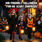 Rechargeable Halloween Pumpkin Lantern Light Collapsible Jack O Lantern | Battery Operated Pumpkin Lantern with Lanyard - Halloween Party Favor Decoration Outdoor Light up Pumpkin for Halloween Party