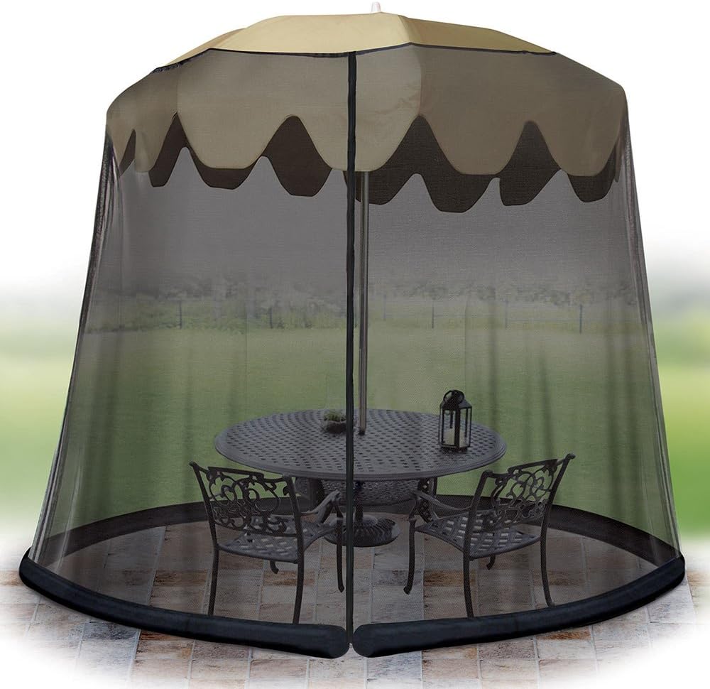 ideaworks umbrella table screen, side view
