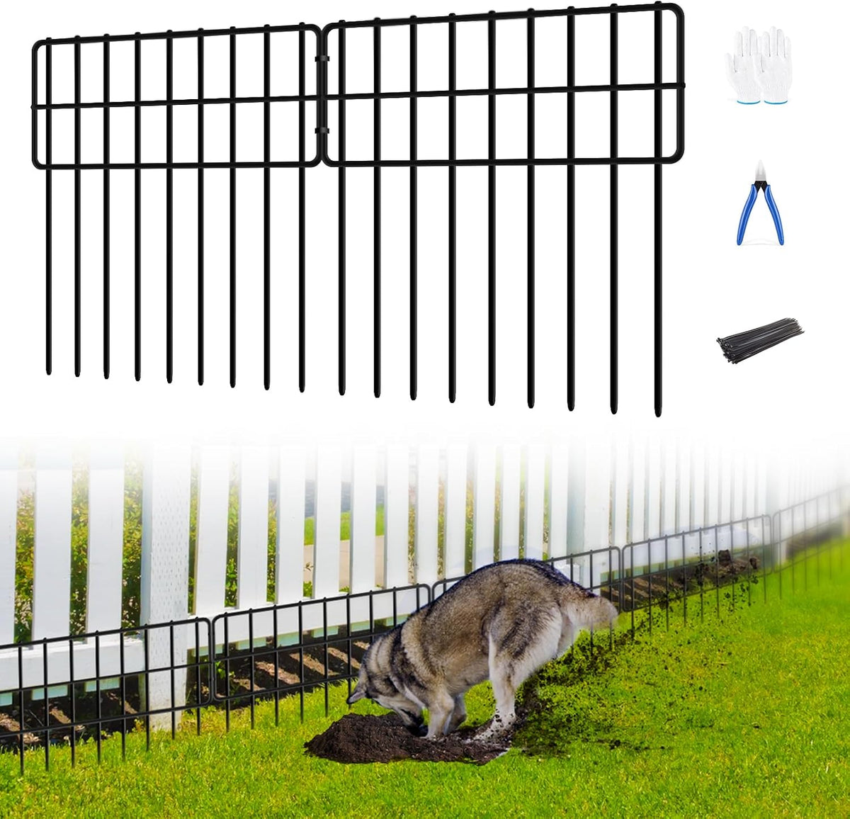 30panels garden fence animal barrier, 13in(h) x 30ft(l), main product view