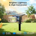 TECKNET Spot Lights Outdoor with 59 LED, 8 Pack Solar Lights Waterproof IP65, Auto On/Off Solar Spot Lights Outdoor, 3 Lighting Modes Solar Powered Garden, 2-in-1 Solars Landscape Light(Cool White)