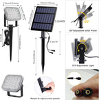 Solar Spot Lights Outdoor, 20 LED IP65 Waterproof Solar Landscape Spotlights, Dusk-to-Dawn 3000K Warm White Outdoor Spot Light Lighting for Yard Garden Driveway Porch Walkway, 4-in-1