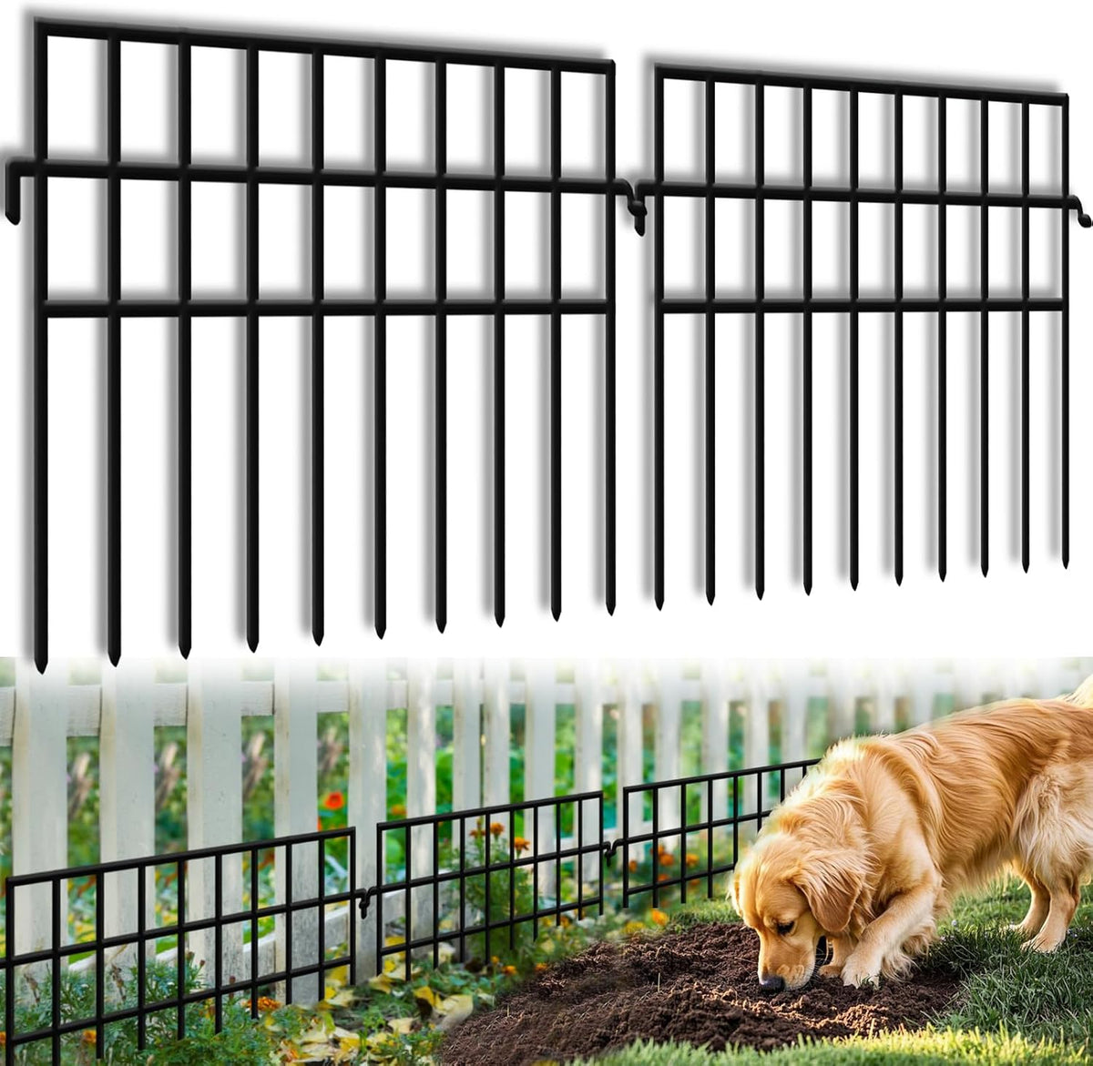 45.33ft(l) x 13in(h) animal barrier fence no dig, main product view