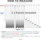 Outdoor Indoor Curtains W52 x L132 for Patio - Weather-resistant Window Panels Privacy Protect Grommet Top Thermal Insulated Home Curtain for Porch Pergola Lawn Garden Hot Tub Area (Gray, 2 Panels)