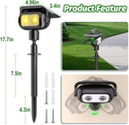 Nreonrick Solar Spot Lights 360° Adjustable Solar Lights Outdoor IP65 Waterproof with 2-in-1 Solar Powered Spotlights for Landscape Lighting for Garden, Yard, Pathway (Warm White, 4 Pack)