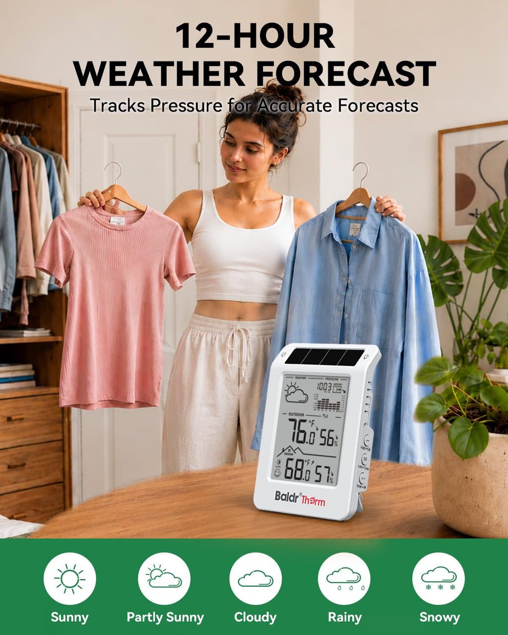 indoor outdoor thermometer wireless solar weather station with, package contents