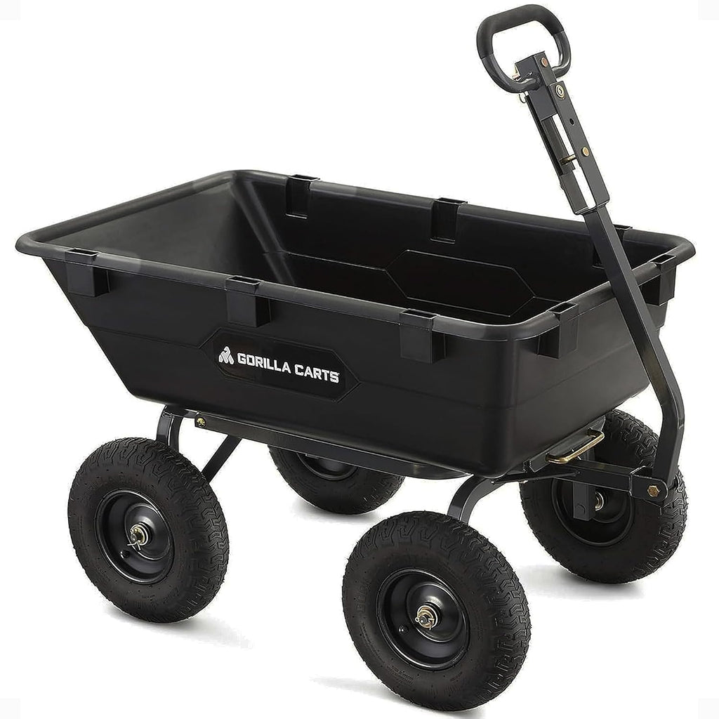 gorilla carts poly dump cart, 1200 lb. capacity, main product view