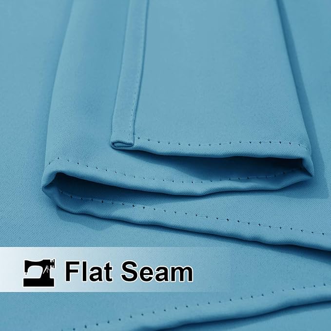 NICETOWN Windproof Outdoor Curtain for Patio, Waterproof Insulated Top and Bottom Rustproof Grommets Heavy Weight Sunlight Block Outdoor Patio Drape, 1 Panel, 52 x 95 inches, Teal Blue