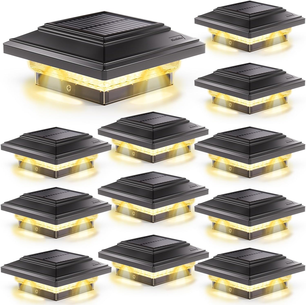 siedinlar 4x4 solar post cap lights 50 lumens, main product view