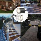 Recessed LED Deck Light Kits with Black Protecting Shell φ32mm, Outdoor Landscape Lighting IP67 Waterproof,12V Low Voltage for Garden,Yard Steps,Stair,Patio,Floor,Kitchen Decoration