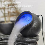 Ceramic jar Pond Spitter – Outdoor Water Fountain Decoration Automatic Circulation Water Landscaping Ornaments for Garden, Patio, Balcony, Koi Ponds(Black)