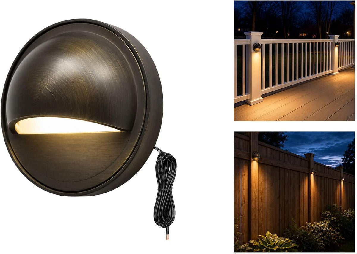 gardenreet solid brass deck light, 12v, bronze, bulb, main product view