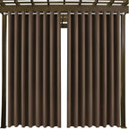 DIVA EN CAMINO DEC Outdoor Patio Curtain Waterproof Darkening Thermal Insulated Indoor Curtains for Bedroom, Porch, Living Room, Pergola, Cabana, W105 x L95, Set of 2 Panels