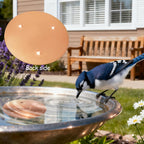 Bird Bath Copper Disk, 99.9% Pure Copper Bird Purification Disk | Bath Cleaning with Triple-Point Support for Physical Safe Clean Water, Fit for Outdoor Birdbath&Bowl (1-Pack)
