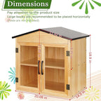 Outdoor Library Outdoor Book Box Storage Small Wooden Cabinet Little Literature Box for Neighborhoods Community and Schools Sharing Books, Flyers, Newspapers, Food and Art (D)