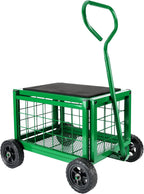hulisen garden cart with detachable seat, rolling garden, front angle view