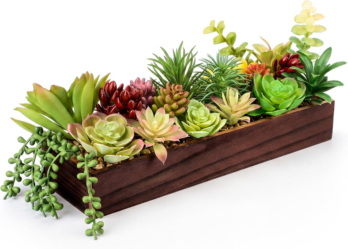 canlierr artificial succulent arrangement 16 inch faux succulents, main product view