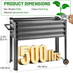 land guard 2 pack galvanized raised garden bed, close-up detail