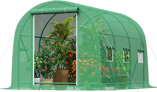 10x7x7 ft greenhouse, outdoor walk-in greenhouses with screen, main product view