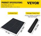 vevor weed barrier landscape fabric, heavy duty 5x250ft on a desk or shelf